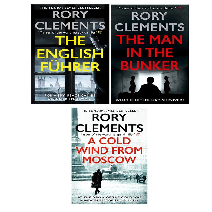 Tom Wilde Series 3 Books Collection Set by Rory Clements (Man in the Bunker) - The Book Bundle