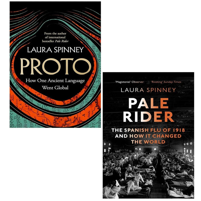 Laura Spinney Collection 2 Books Set Proto (HB), Pale Rider Spanish Flu of 1918 - The Book Bundle