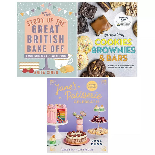 Jane’s Patisserie Celebrate, Story of Great British, Crazy for Cookies 3 Books Set - The Book Bundle