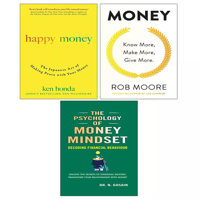 Happy Money, Psychology of Money Mindset, Money Rob Moore 3 Books Set - The Book Bundle