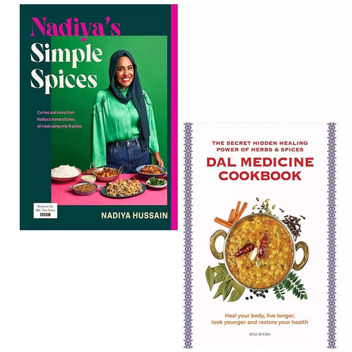 Nadiya’s Simple Spices Nadiya Hussain, Dal Medicine Cookbook Roli 2 Books Set - The Book Bundle