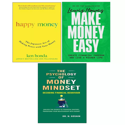 Make Money Easy (HB), Happy Money, Psychology of Money Mindset 3 Books Set - The Book Bundle