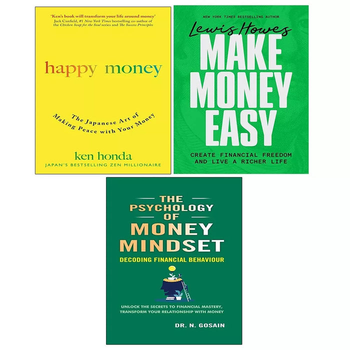 Make Money Easy (HB), Happy Money, Psychology of Money Mindset 3 Books Set - The Book Bundle