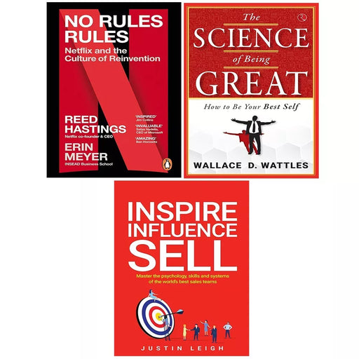 No Rules Rules, Inspire, Influence, Sell, Science of Being Great 3 Books Set - The Book Bundle