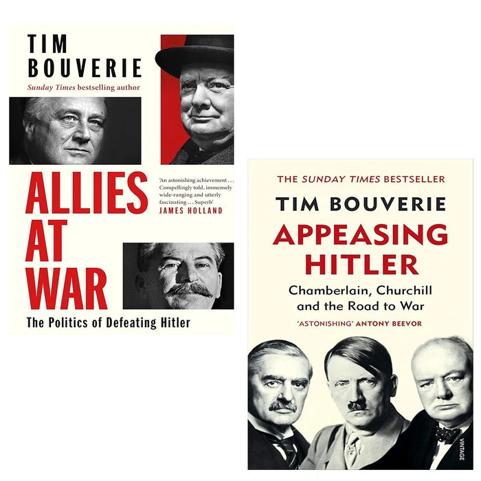Tim Bouverie Collection 2 Books Set (Allies at War (HB), Appeasing Hitler) - The Book Bundle