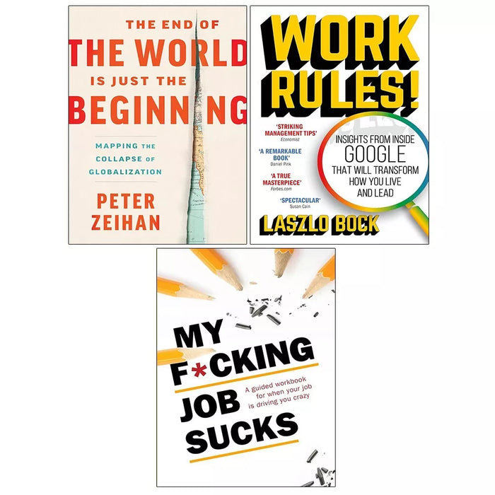 End of World Is Just Beginning (HB),My F*cking Job Sucks,Work Rules 3 Books Set - The Book Bundle