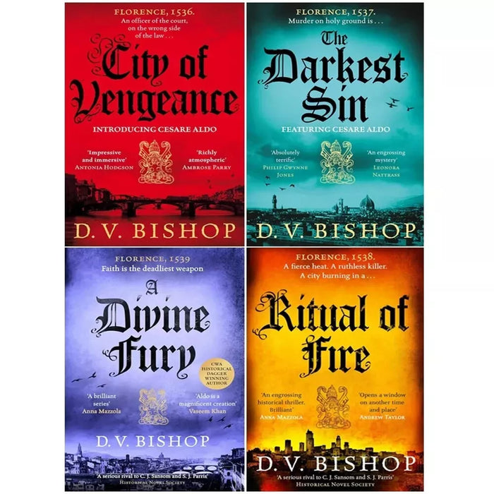 Cesare Aldo Series 4 Books Set by D. V. Bishop Ritual of Fire, Darkest Sin - The Book Bundle