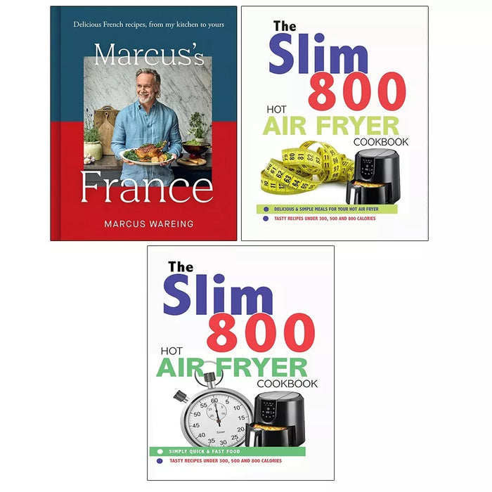 Marcus Wareing France HB,Slim 800 Hot Air, Slim 800 Hot Air Fryer Recipe 3 Books Set - The Book Bundle