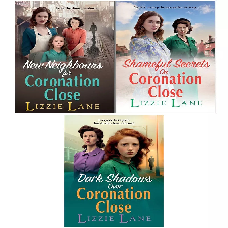 Lizzie Lane Coronation Close Series 3 Books Set Shameful, Dark, Coronation - The Book Bundle