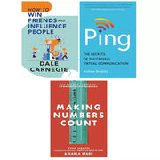 Ping, Making Numbers Count[Hardcover], How To Win Friends and Influence People 3 Books Set - The Book Bundle