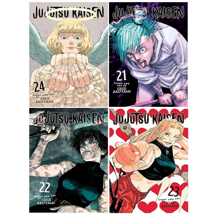 Jujutsu Kaisen Series 4 Books Set by Gege Akutami rebirth Vol. 21-24 - The Book Bundle