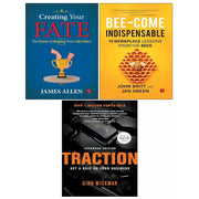 Traction Gino Wickman, Creating Your Fate, Bee-come Indispensable 3 Books Set - The Book Bundle