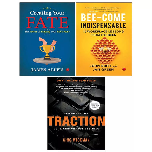 Traction Gino Wickman, Creating Your Fate, Bee-come Indispensable 3 Books Set - The Book Bundle