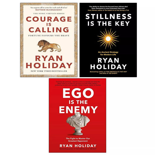 Ryan Holiday Collection 3 Books Set (Courage Is Calling, Ego is the Enemy) Hardcover - The Book Bundle