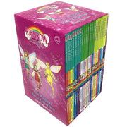 Rainbow Magic The Magical Party Collection of 21 paperback books by Daisy Meadows featuring colorful covers for ages 5-7.