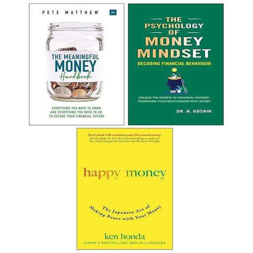 Meaningful Money Handbook, Happy Money, Psychology of Money Mindset 3 Books Set - The Book Bundle