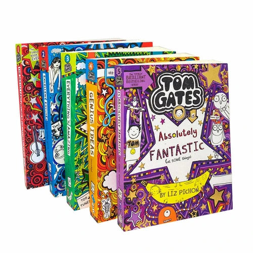 Tom Gates Series 5-Book Collection Set by Liz Pichon for Kids - Fiction - Paperback