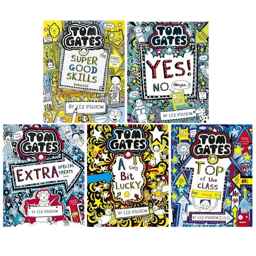 Tom Gates Series 2: 5 Books Collection Set by Liz Pichon (Extra Special Treats, A Tiny Bit Lucky) - Fiction - Paperback