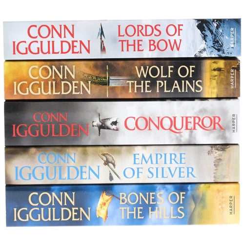 Conqueror 5 books collection set by Conn Iggulden in paperback, featuring historical fiction titles from Harper Collins.