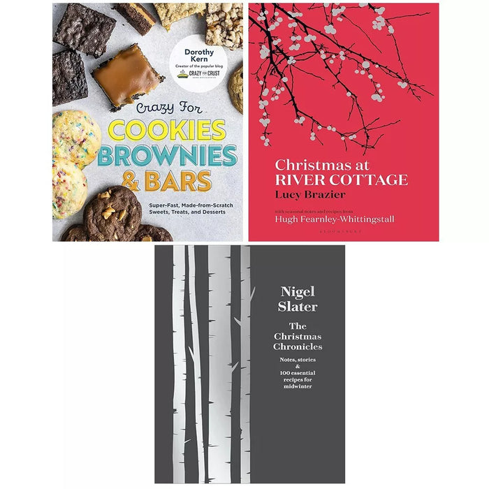 Christmas at River Cottage,Christmas Chronicles,Crazy Cookies Brownies 3 Books Set - The Book Bundle