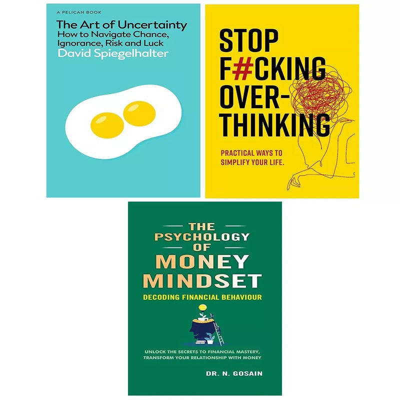Art of Uncertainty,Psychology Money Mindset,Stop F cking Over thinking 3 Books Set - The Book Bundle