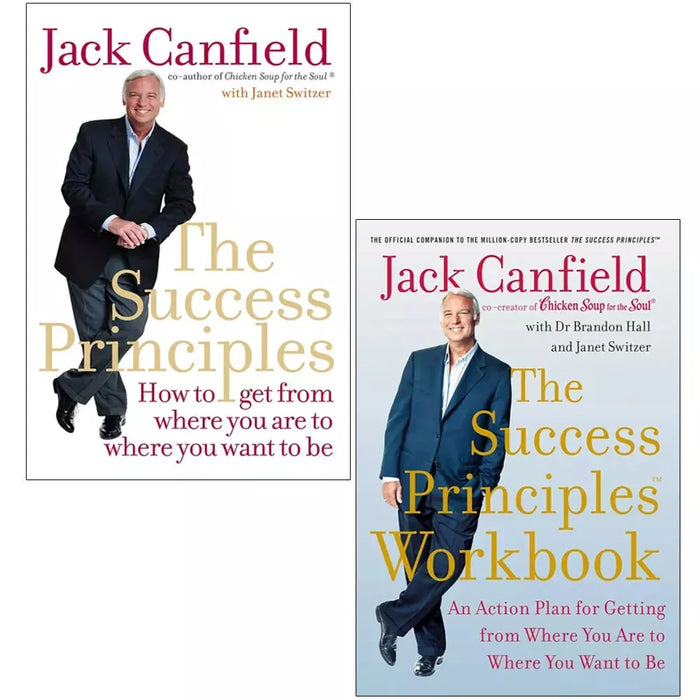 Jack Canfield 2 Books Set The Success Principles Workbook Paperback New - The Book Bundle