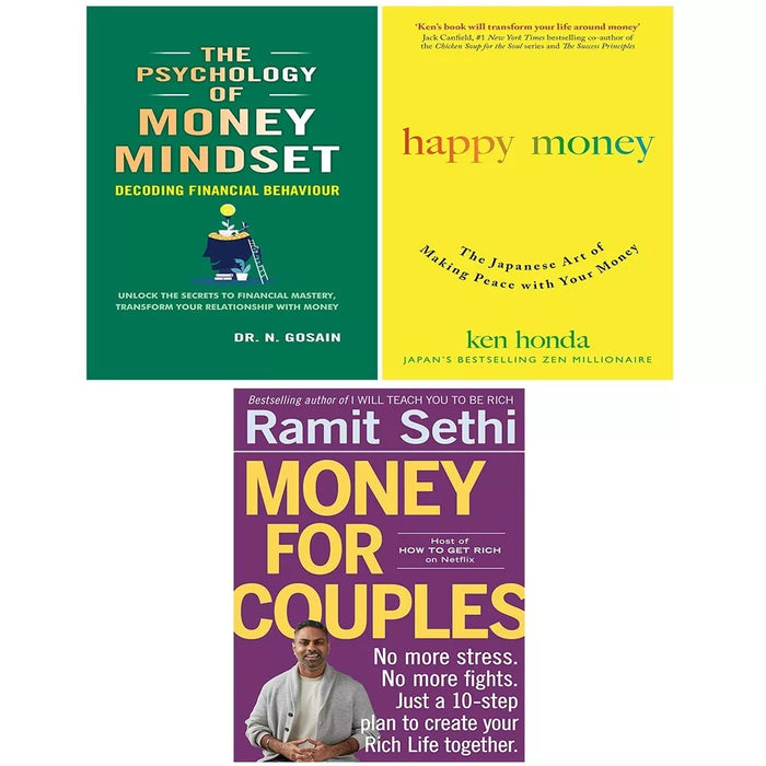 Money For Couples,Psychology of Money Mindset,Happy Money 3 Books Set - The Book Bundle