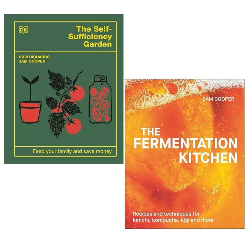 Sam Cooper Collection 2 Books Set Self-Sufficiency Garden Fermentation Kitchen - The Book Bundle