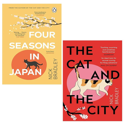 Nick Bradley Collection 2 Books Set Four Seasons in Japan, Cat and The City - The Book Bundle