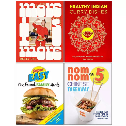More is More (HB),Healthy Indian Curry Dishes,Super Easy,Nom Nom Chinese 4 Books Set - The Book Bundle