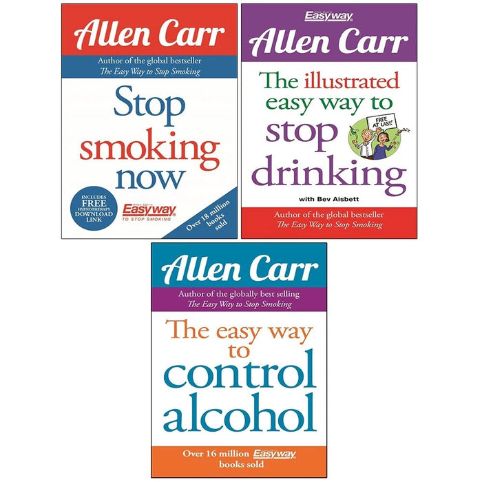 Allen Carr Collection 3 Books Set Stop Smoking Now, Easy Way to Control Alcohol - The Book Bundle