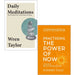 Daily Meditations By Wren Taylor, Practising The Power Of Now By Eckhart Tolle 2 Books Collection Set - The Book Bundle