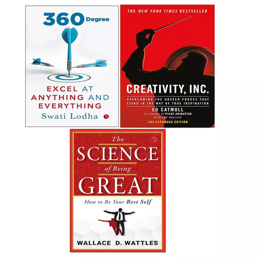 Creativity Ed Catmull,Science of Being Great,360 DEGREE Swati Lodha 3 Books Set - The Book Bundle