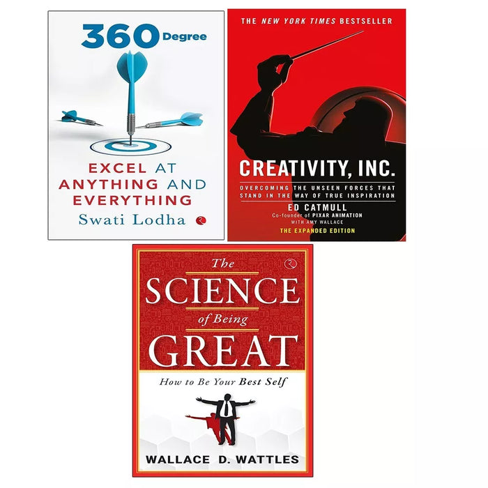 Creativity Ed Catmull,Science of Being Great,360 DEGREE Swati Lodha 3 Books Set - The Book Bundle