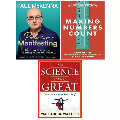 Power Manifesting, Science of Being Great, Making Numbers Count [Hardcover] 3 Books Set - The Book Bundle