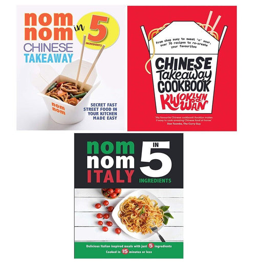 Nom Nom Chinese Takeaway Cookbook, Nom Nom Italy In 5 Ingredients 3 Books Set - The Book Bundle