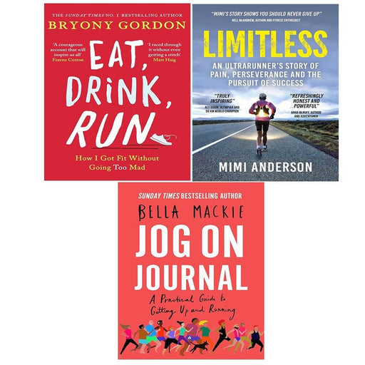 Eat, Drink, Run,Jog on Journal Bella Mackie, Limitless Lucy Waterlow 3 Books Set - The Book Bundle
