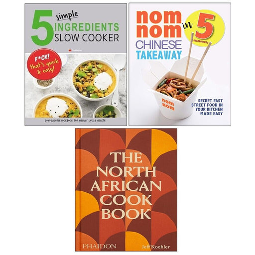 North African Cookbook (HB), Nom Nom Chinese, 5 Simple Ingredients 3 Books Set - The Book Bundle
