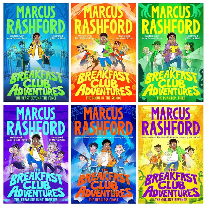 Breakfast Club Adventures 6 Books Set by Marcus Rashford Treasure Hunt Monster - The Book Bundle