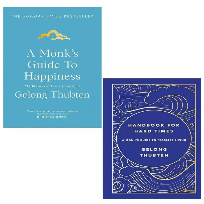 Gelong Thubten 2 Books Collection Set Handbook for Hard Times, Monk's Guide HB - The Book Bundle
