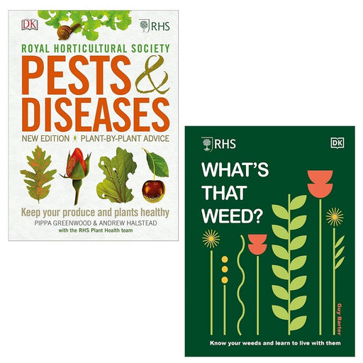 RHS What's That Weed Guy Barter, RHS Pests Diseases Pippa Greenwood 2 Books Set - The Book Bundle