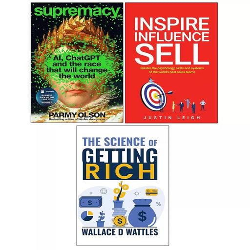 Supremacy (HB), Inspire Influence Sell, Science of Getting Rich 3 Books Set - The Book Bundle
