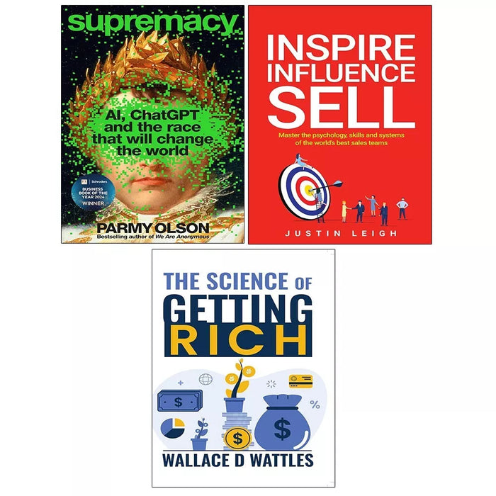 Supremacy (HB), Inspire Influence Sell, Science of Getting Rich 3 Books Set - The Book Bundle