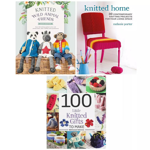 Knitted Wild Animal Friends,100 Little Knitted Gifts, Knitted Home 3 Books Set - The Book Bundle