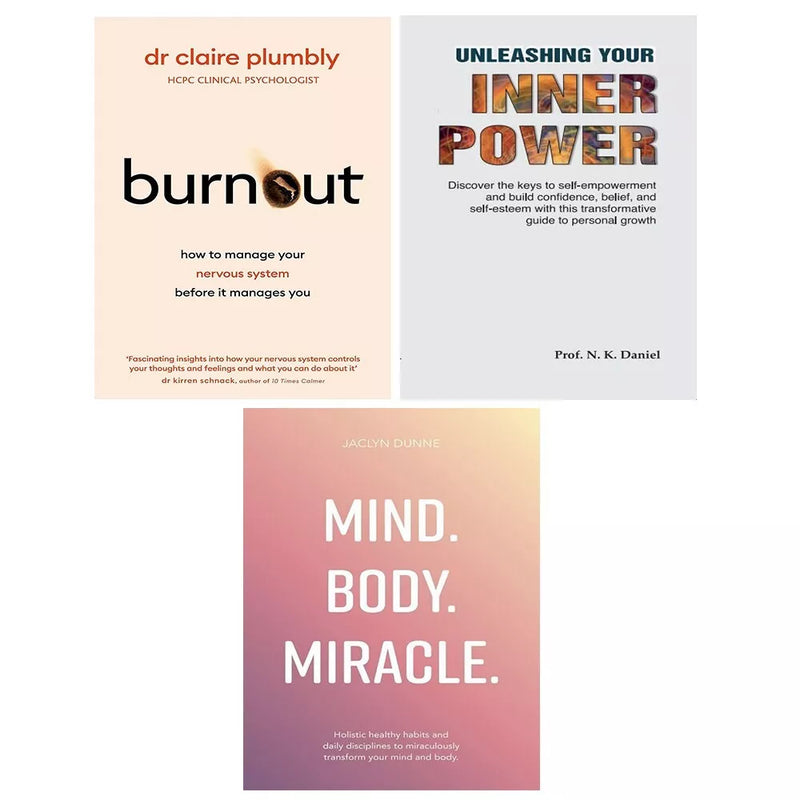 Burnout, Unleashing Your Inner Power, Mind Body Miracle Jaclyn Dunne 3 Books Set - The Book Bundle