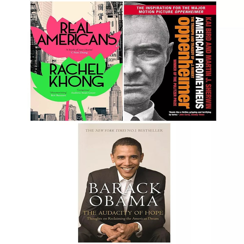 Real Americans (HB), Audacity of Hope Barack, American Prometheus 3 Books Set - The Book Bundle