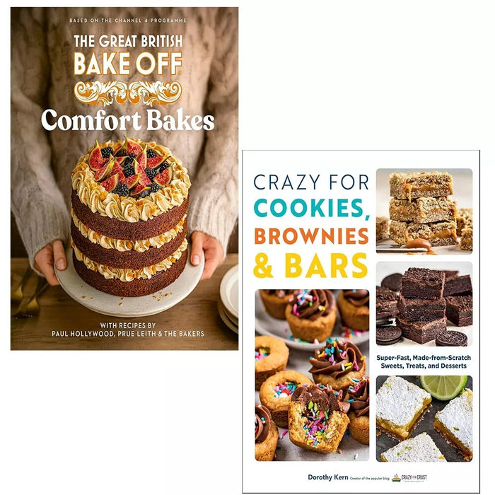 Great British Bake Off, Crazy For Cookies Brownies Bars Dorothy Kern 2 Books Set - The Book Bundle