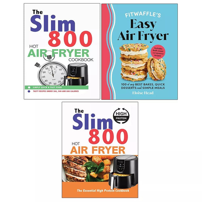 Fitwaffle’s Easy Air Fryer (HB),Slim 800 Hot Air Fryer Cookbook Iota 3 Books Set - The Book Bundle