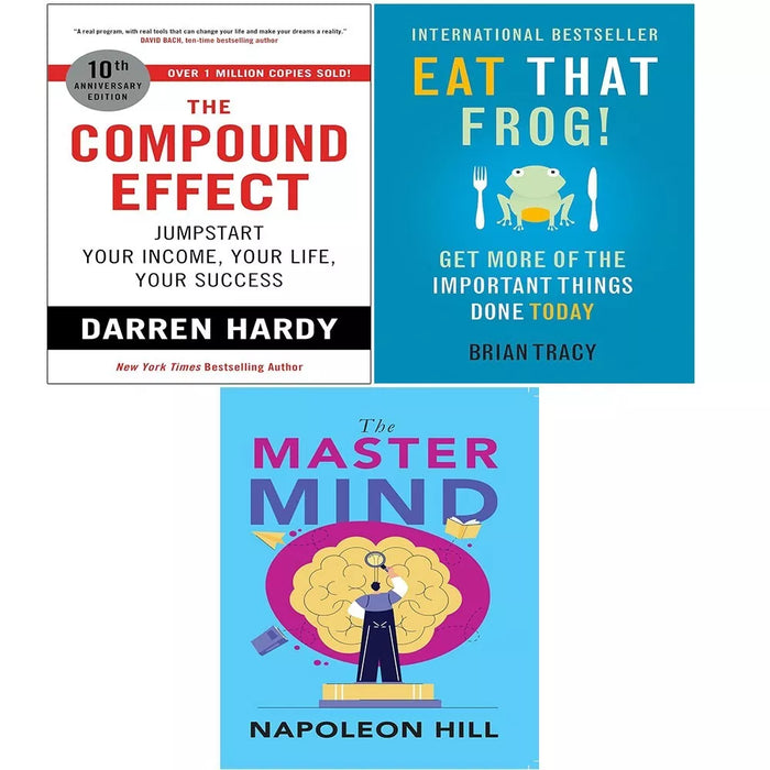 The Compound Effect, The Master Mind, Eat That Frog 3 Books Collection Set - The Book Bundle