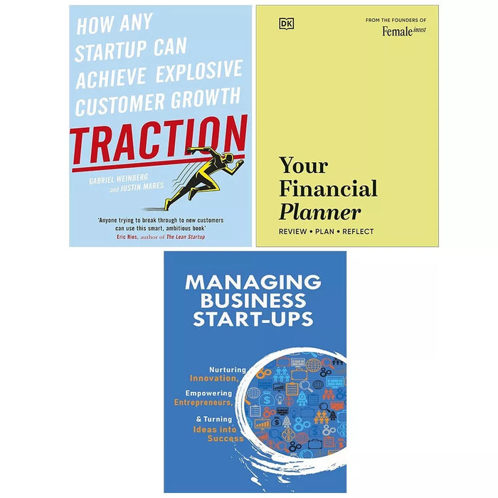 Traction, Managing Business Start-Ups, Your Financial Planner 3 Books Set - The Book Bundle